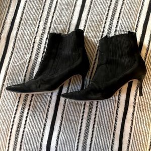 Manolo Blahnik suede booties